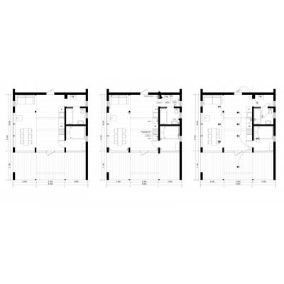Modularna hiša 2-sobno - načrt ogled