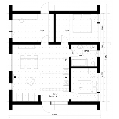 Nyt hus 4-værelse - plantegning