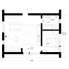 Modularna hiša 2-sobno - načrt ogled
