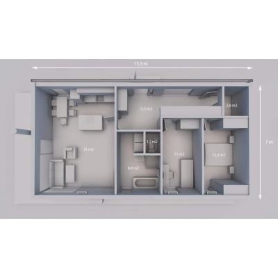 Modularna kuća 3-sobni