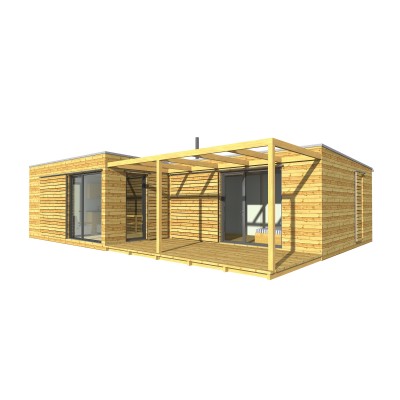Modularno hišo, 3-sobno