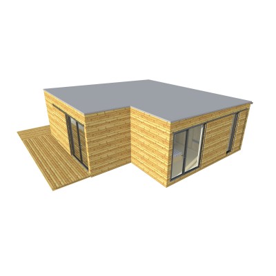 Modularno hišo, 3-sobno