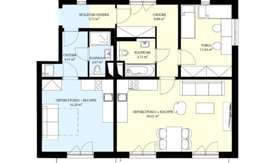 Prodej bytu 2+kk, 60 m² – Praha, Dubeč, ulice Lipové náměstí