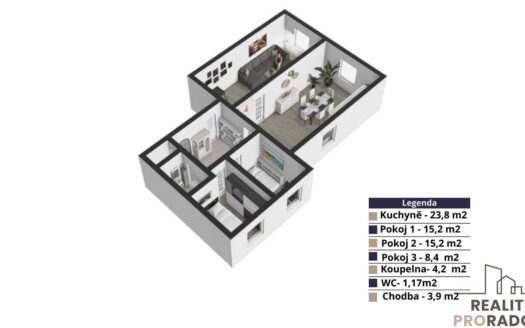 Prodej Byty 3+1 Praha Kusého 72 m²