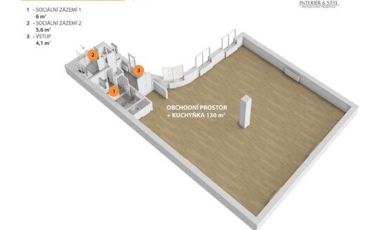 Pronájem Komerční Kanceláře Praha Oblouková 12 m²