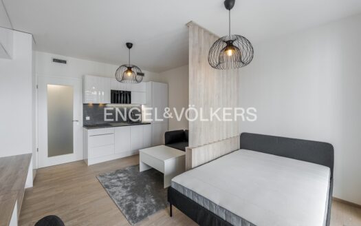 Pronájem bytu 1+kk, 32 m² – Praha, Modřany, ulice Mezi vodami