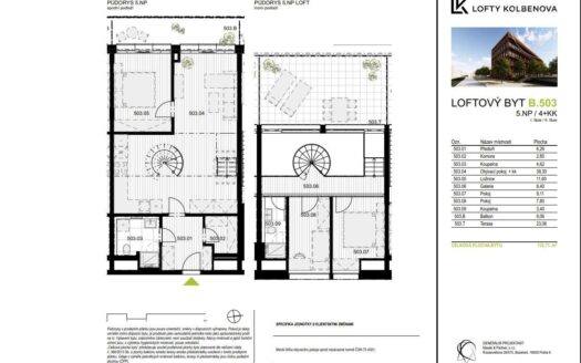 Prodej bytu 4+kk, 92 m² – Praha, Vysočany, ulice Kolbenova