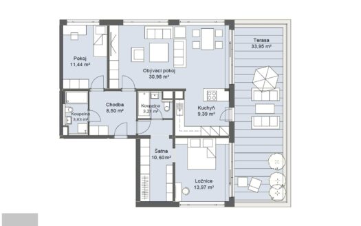 Prodej bytu 4+kk, 155 m² – Praha, Čakovice, ulice Čakovice