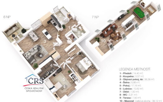 Prodej bytu 3+kk, 125 m² – Praha, Bubeneč, ulice Na hutích