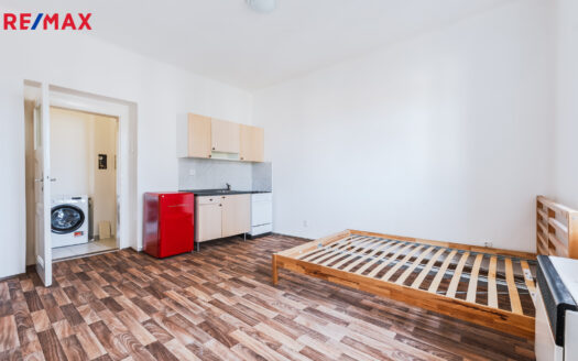 Prodej bytu 1+kk, 23 m² – Praha, Strašnice, ulice Révová