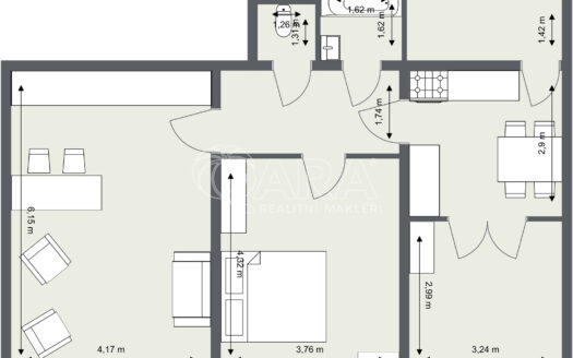 Pronájem bytu 3+1, 76 m² – Praha, Žižkov, ulice Čajkovského