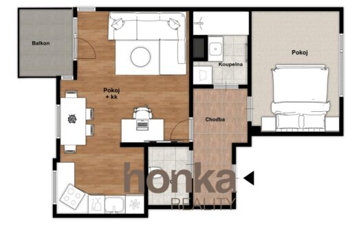 Prodej bytu 2+kk, 54 m² – Praha, Stodůlky, ulice Harmonická