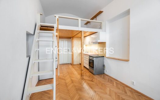 Pronájem bytu 1+kk, 22 m² – Praha, Holešovice, ulice Plynární
