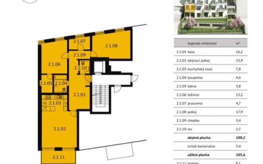 Prodej bytu 3+kk, 103 m² – Praha, Břevnov, ulice Bělohorská