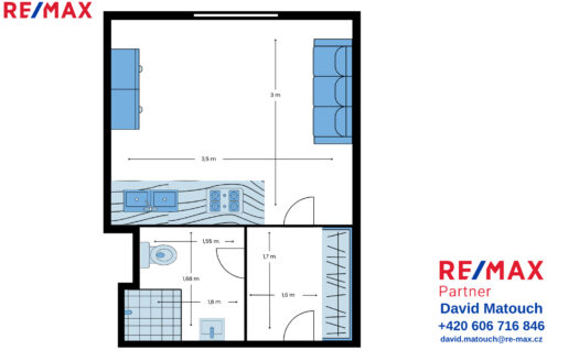 Prodej bytu 1+kk, 17 m² – Praha, Prosek, ulice Prosecká