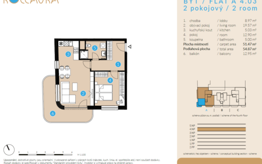 Prodej bytu 2+kk, 52 m² – Praha, Libeň, ulice Nad Kolčavkou