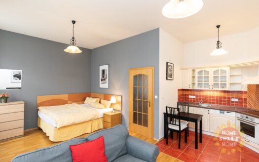 Pronájem bytu 1+kk, 35 m² – Praha, Vinohrady, ulice Sázavská