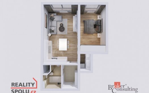 Pronájem bytu 2+kk, 41 m² – Praha, Chodov, ulice Leopoldova