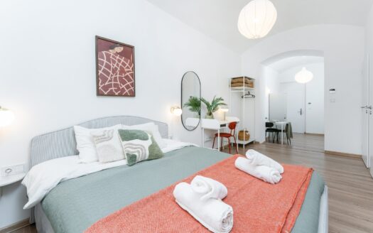 Pronájem bytu 2+kk, 29 m² – Praha, Vinohrady, ulice Rumunská