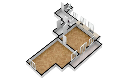 Pronájem bytu 2+kk, 50 m² – Praha, Podolí, ulice Pravá