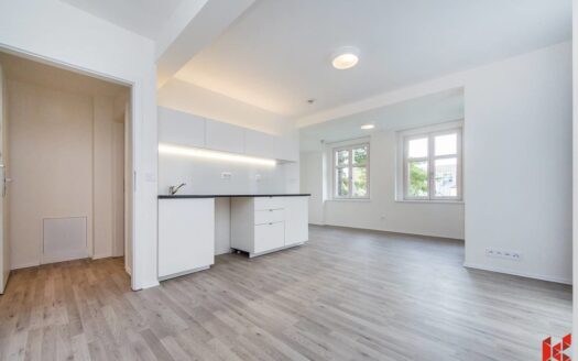 Pronájem bytu 1+kk, 31 m² – Praha, Podolí, ulice Na Zvoničce