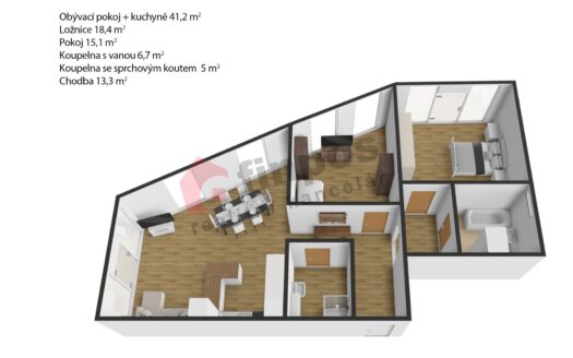 Prodej bytu 3+kk, 100 m² – Praha, Vysočany, ulice Na vysočanských vinicích