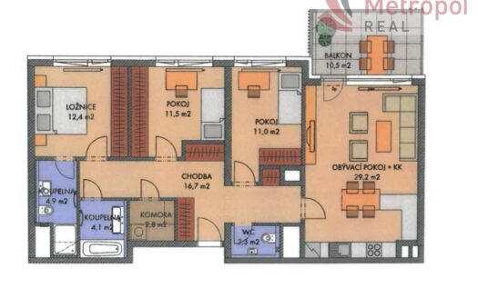 Prodej bytu 4+kk, 110 m² – Praha, Hlubočepy, ulice Hlubočepy