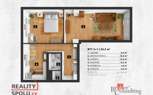 Prodej bytu 2+1, 53 m² – Praha, Modřany, ulice Klostermannova
