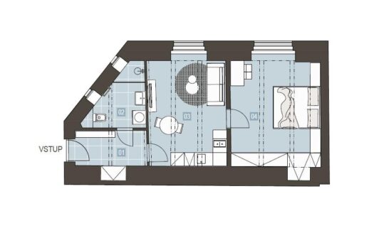 Prodej bytu 2+kk, 49 m² – Praha, Žižkov, ulice Jeseniova