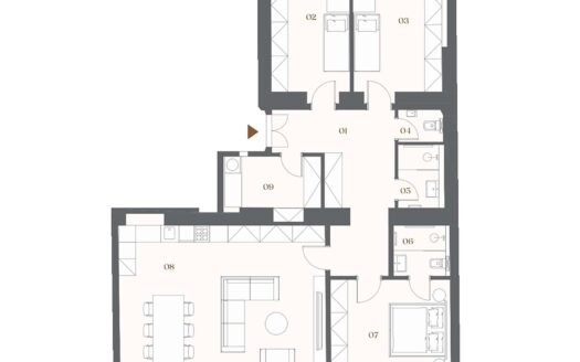 Prodej bytu 4+kk, 135 m² – Praha, Vinohrady, ulice Bělehradská
