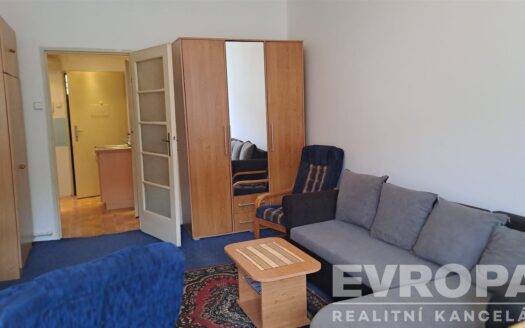 Pronájem bytu 1+kk, 25 m² – Praha, Nusle, ulice U družstva Ideál