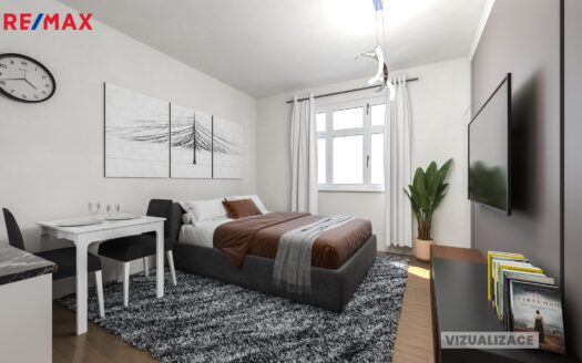 Prodej bytu 1+kk, 23 m² – Praha, Strašnice, ulice Révová