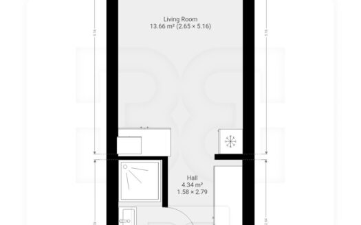 Pronájem bytu 1+kk, 22 m² – Praha, Chodov, ulice Čenětická