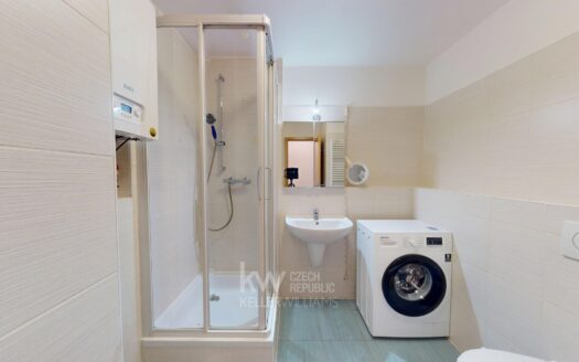 Pronájem bytu 1+kk, 27 m² – Praha, Kyje, ulice Pelušková