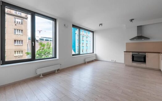 Pronájem bytu 1+kk, 38 m² – Praha, Karlín, ulice Sokolovská