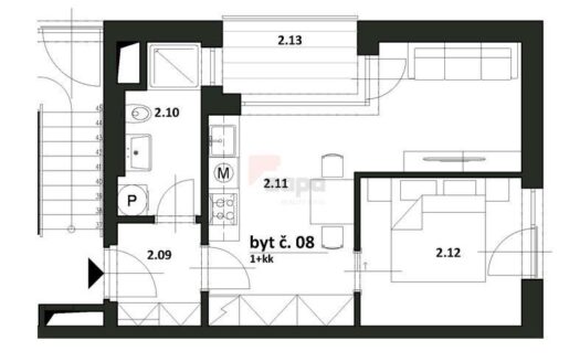 Pronájem bytu 2+kk, 44 m² – Praha, Bohnice, ulice Pekařova