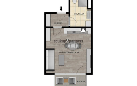 Prodej bytu 1+kk, 30 m² – Praha, Dolní Měcholupy, ulice Honzíkova