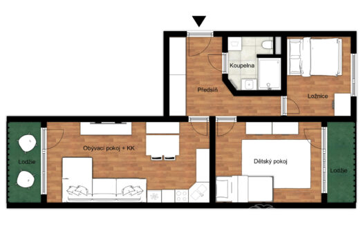 Prodej bytu 3+kk, 70 m² – Praha, Zbraslav, ulice Tunelářů