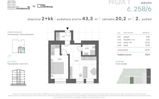 Prodej bytu 2+kk, 43 m² – Praha, Vysočany, ulice Pod pekárnami