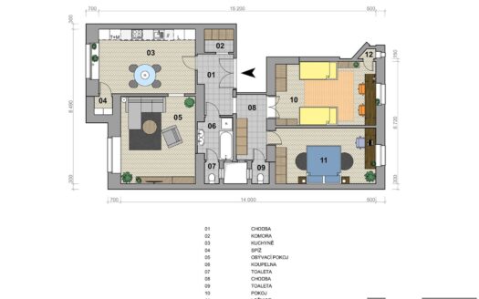 Prodej bytu 3+1, 101 m² – Praha, Vršovice, ulice Moskevská
