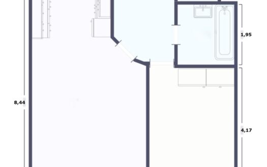 Pronájem bytu 2+kk, 63 m² – Praha, Vysočany, ulice Na břehu