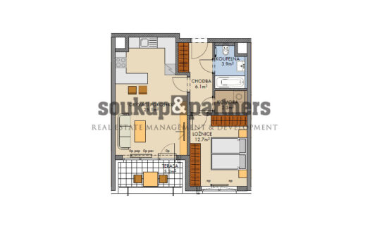 Prodej bytu 2+kk, 59 m² – Praha, Ruzyně, ulice Huppnerova