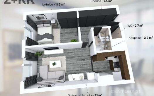 Prodej bytu 2+kk, 42 m² – Praha, Chodov, ulice Křejpského