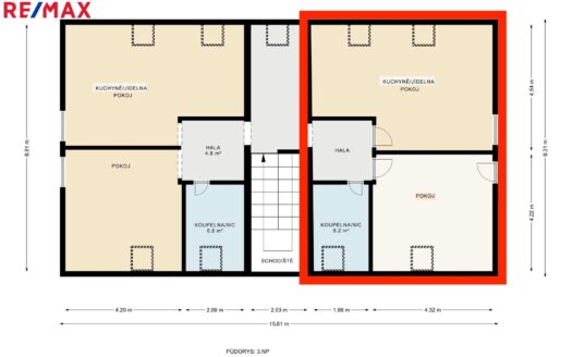 Prodej bytu 2+kk, 53 m² – Praha, Horní Počernice, ulice Slatiňanská 927