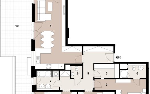 Prodej bytu 4+kk, 105 m² – Praha, Pitkovice, ulice Penízovková 202