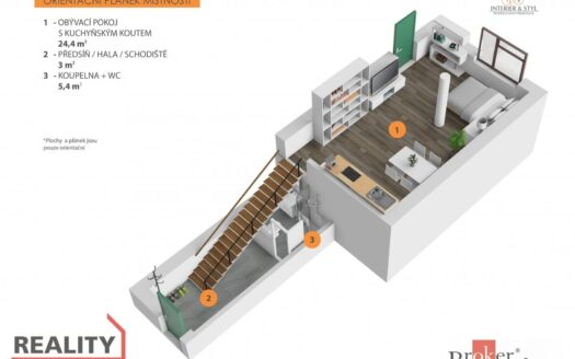 Prodej bytu 1+kk, 35 m² – Praha, Nusle, ulice Pod Děkankou