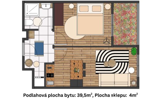 Prodej bytu 2+kk, 40 m² – Praha, Strašnice, ulice Počernická
