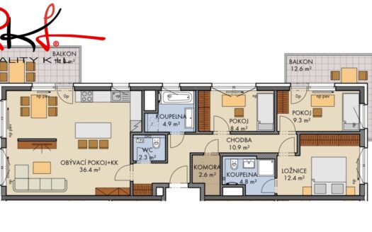Prodej bytu 4+kk, 125 m² – Praha, Dolní Měcholupy, ulice Honzíkova