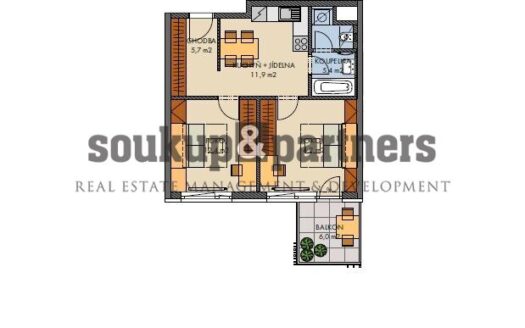 Prodej bytu 2+1, 51 m² – Praha, Hlubočepy, ulice Hugo Haase